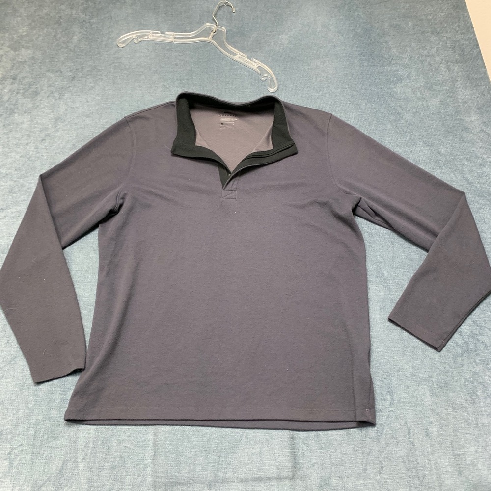 Nike Standard Dri Fit Shirt Mens Large Gray Quarter Zip Golf Tennis Performance